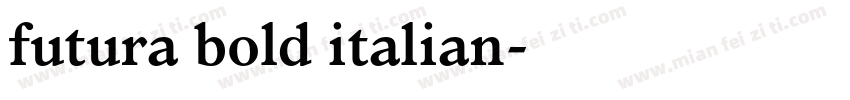 futura bold italian字体转换